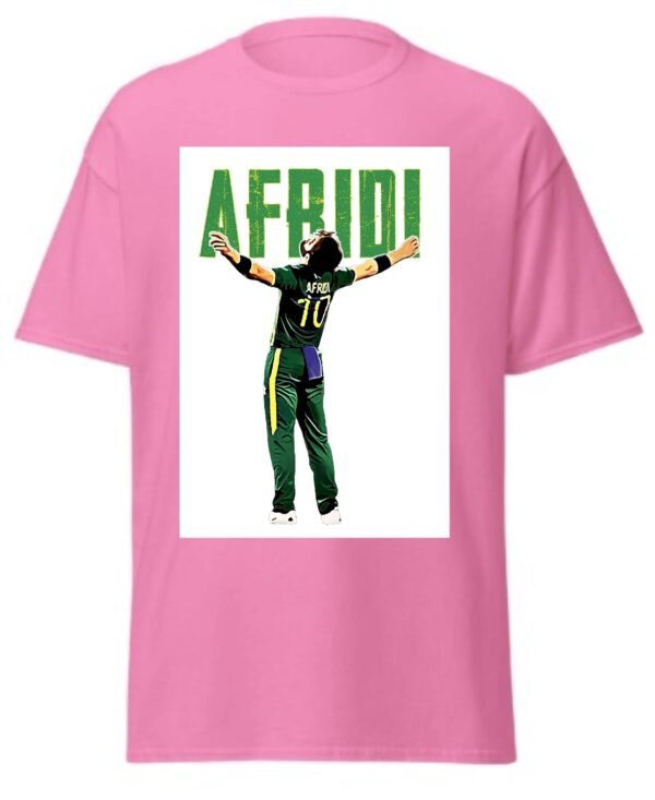 Afridi T-Shirt White Box Design Unisex - Image 3