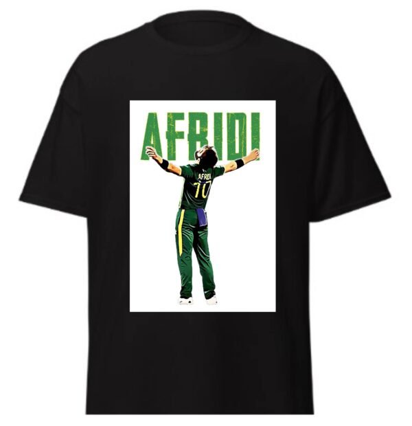 Afridi T-Shirt White Box Design Unisex - Image 2