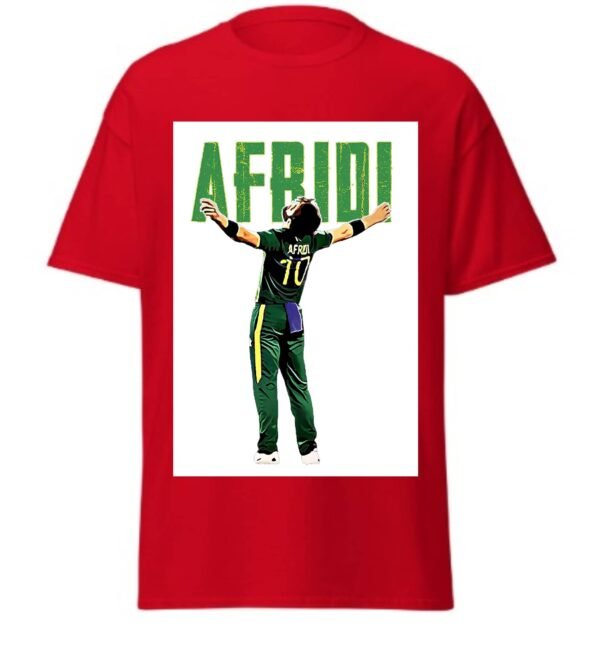 Afridi T-Shirt White Box Design Unisex - Image 5